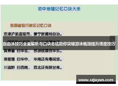 自由泳技巧全面解析与口诀总结助你突破游泳瓶颈提升速度技巧